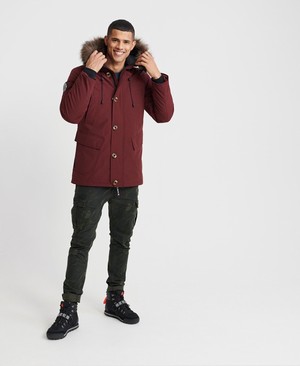 Superdry Rookie Down Parka Férfi Kabát Bordó | TCSLD9384